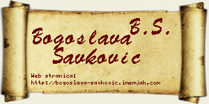 Bogoslava Savković vizit kartica